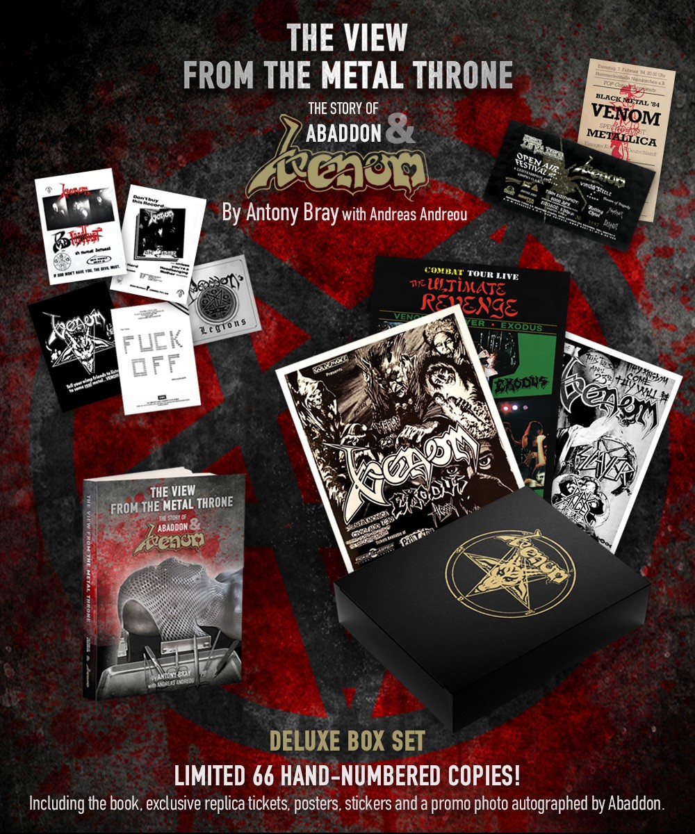 THE VIEW FROM THE METAL THRONE: Abaddon revela la historia real de VENOM en un libro imprescindible para fans del metal extremo