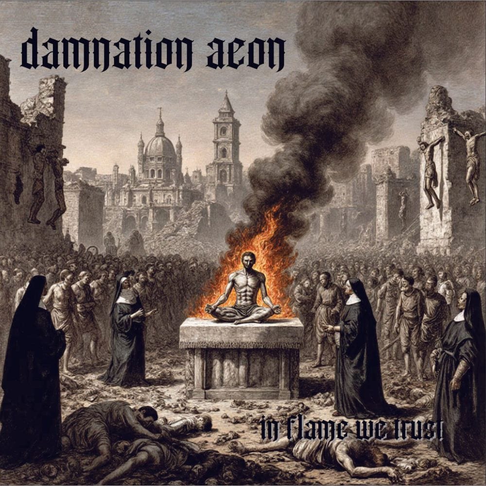 DAMNATION AEON debuta con un manifiesto sonoro contra la fe en In Flame We Trust
