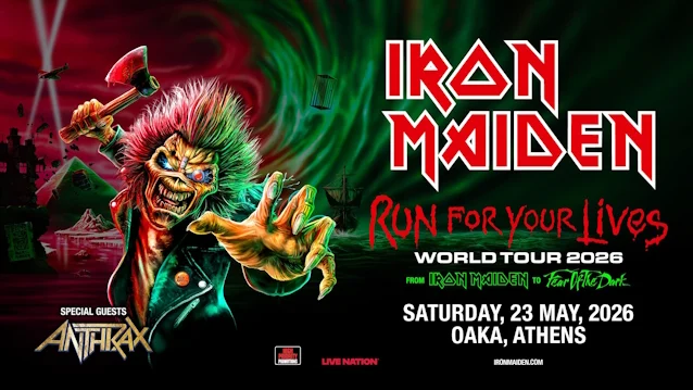 IRON MAIDEN publica un vídeo resumen del inicio de la gira Run For Your Lives en Atenas