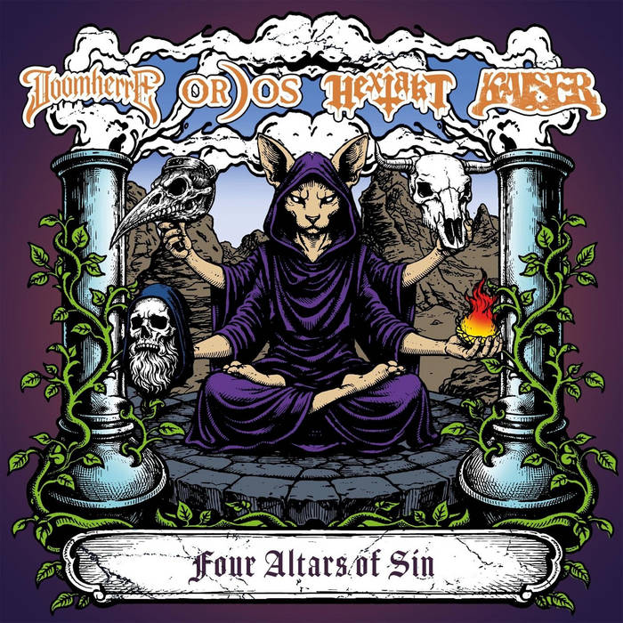 HEXJAKT irrumpen con su ritual de doom ocultista en el split Four Altars Of Sin